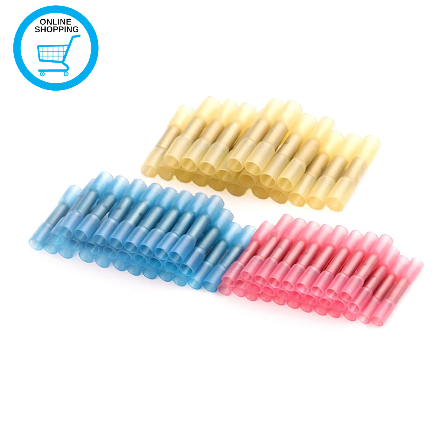 100PCS Heat Shrink Butt Connectors Solder Seal Terminals, Insulated Waterproof M