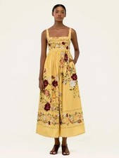 Agua 2026 Summer Three-Dimensional Decal Printed Square Collar Suspender Dress