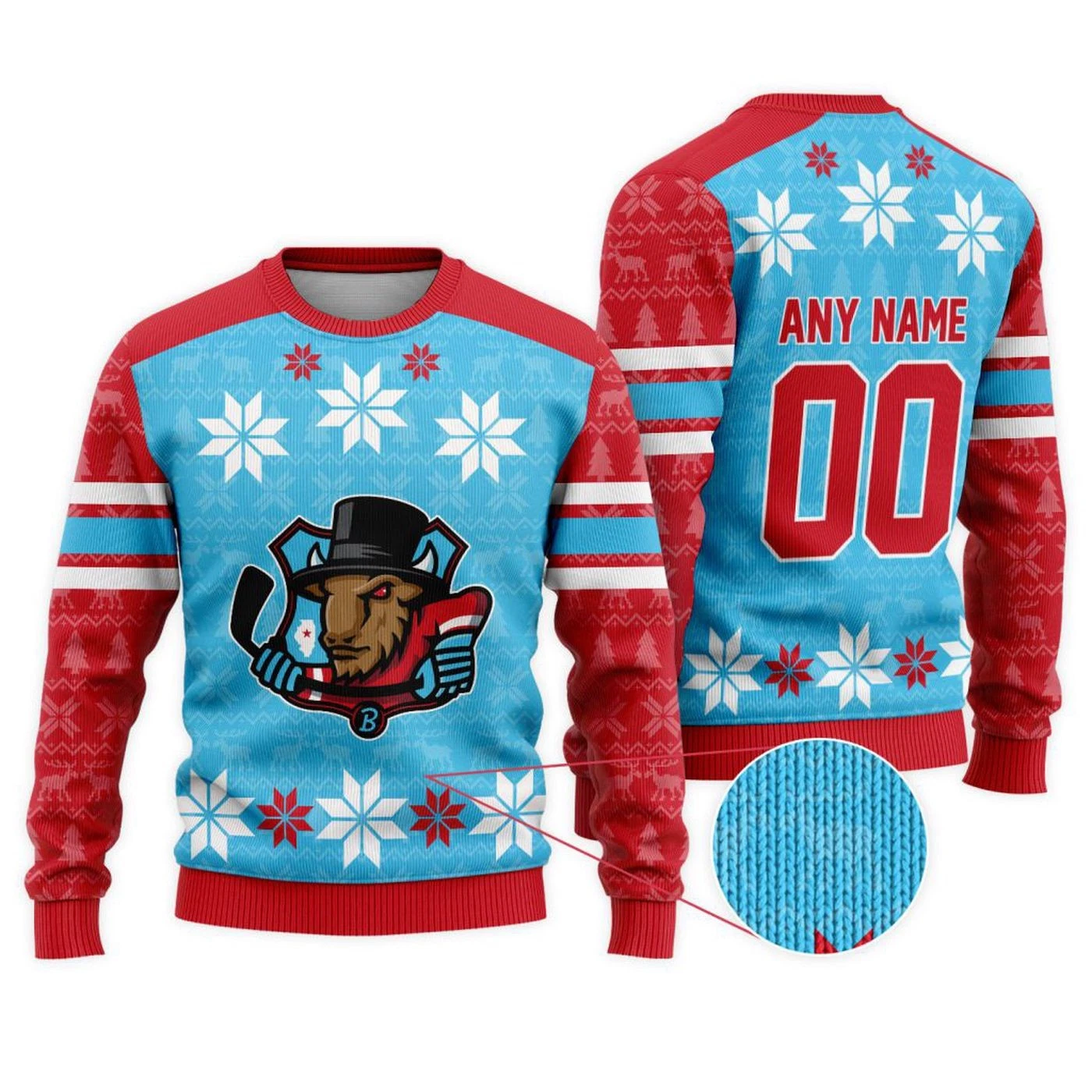 Personalized Bloomington Bison Special Ugly Christmas Sweater Unisex Fan Gear
