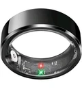 Bluetooth 5.1 Smart Ring  Health & Fitness Tracker  w/ Charger Black Size 9