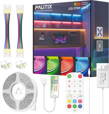 S-COB RGB LED Strip Light,Ul-Listed COB LED 24V,Color Changing Strip Lights 20Ft