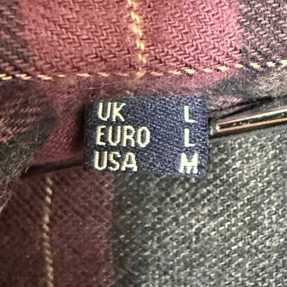 Camisa de franela Barbour para hombre gris medio púrpura a cuadros con botones ajuste a medida Foto 4 de 4