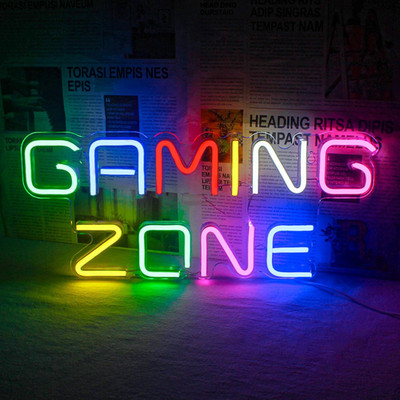 Game Zone Neon Led Sign, Gaming Neon Signs for Wall Decor, Game Neon Lights Sign