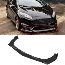 For Ford Fiesta ST RS MK6 MK7 Gloss Front Bumper Lip Splitter Spoiler Body Kit