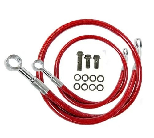Rear Front Braided Brake Hose Lines For HONDA XR 250R/400R 1996-2004 XR400R - 第 1/1 張圖片