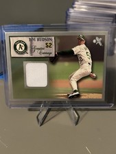 2000 Fleer Tim Hudson Genuine Coverage Game Worn Pants Relic - Athletics
