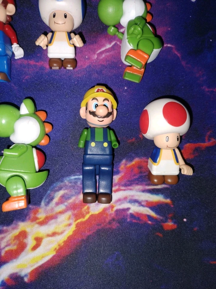 2011 K'Nex ~ Nintendo Super Mario Bros 2" Figures ~Mario and Luigi Yoshi Lot 9 Foto 4 de 4