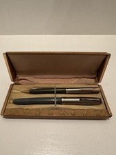 Parker 51 Fountain Pen & Pencil Set w Jewel C...