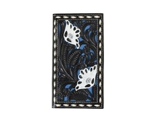 Nocona Western Wallet Mens Rodeo Suede Underlay Black Blue N5414827