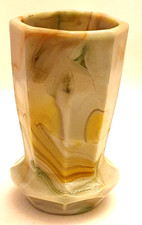 Lithyalin Ranftbecher Böhmen Pokal Vase