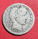 1915S US Barber SILVER Half Dollar "San Francisco" Mint! Low Mintage 704K! VG!