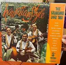 THE KAHAUANU LAKE TRIO Hawaiian Style LP World Pacific Recorded in Hawaii HULA