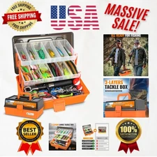 Comprehensive Fishing Kit: 3-Layer Tackle Box with 415Pcs for Effortless Angling