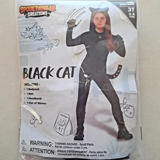 Spooktacular Creations Black Cat Costume Toddler Girl 3T (3–4Y) NWT
