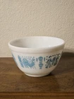 Pyrex Amish Butterprint Turquoise White Mixing Nesting Bowl 1 1/2Pt 401 Vintage
