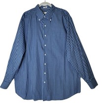 New Peter Millar Plaid Button Up 100 Cotton Dress Shirt XXL Career Formal
