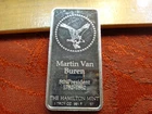 Hamilton Mint Martin Van Buren 1 Oz .999 Silver Bullion Bar - No Reserve