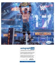 John Cena AUTOGRAPH Signed WWE Wrestling WrestleMania Champ 8x10 Photo ACOA