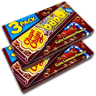 Chupa Chups Big babol Kaugummi Cola Lemon Geschmack 2er Pack 6 x 6er Packungen