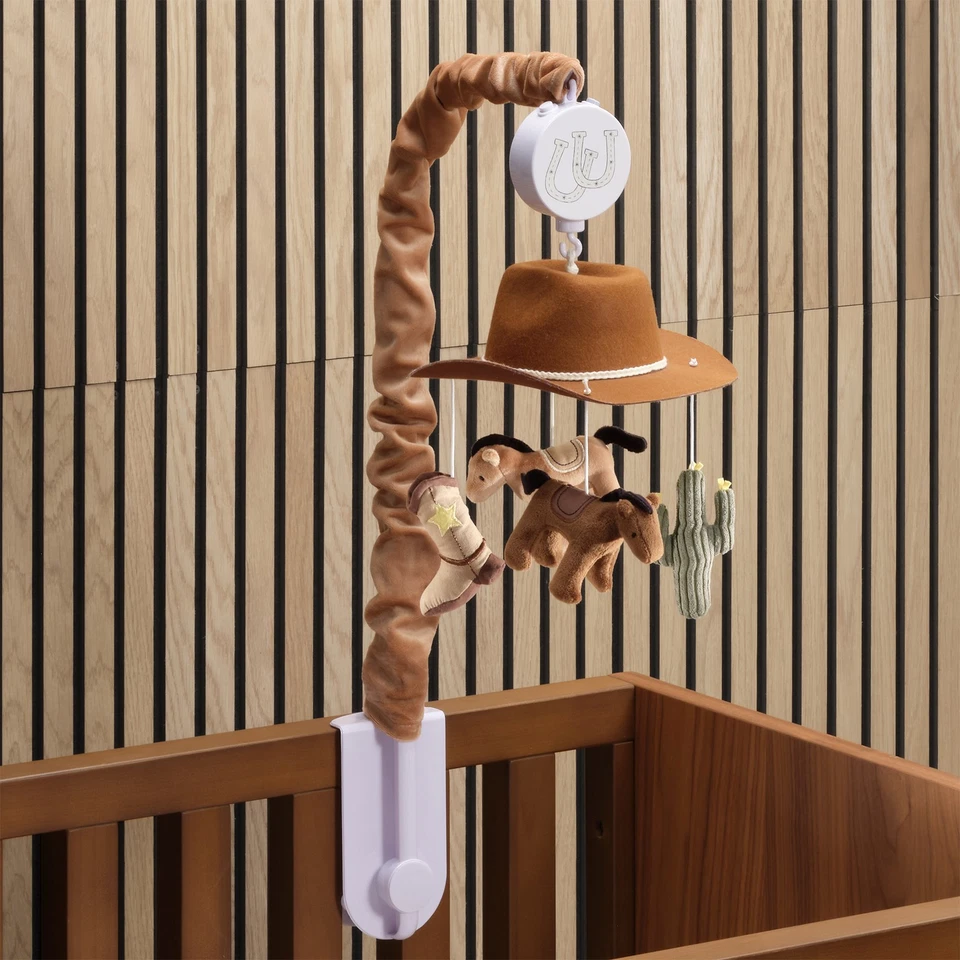 Lambs & Ivy Country Western Cowboy Hat Musical Baby Crib Mobile Soother Toy - Image 4 of 4