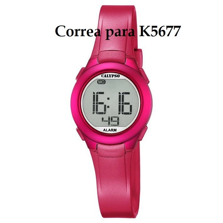 Sangle En Caoutchouc Fuchsia Pour Montre Calypso K5677 - Photo 1/1