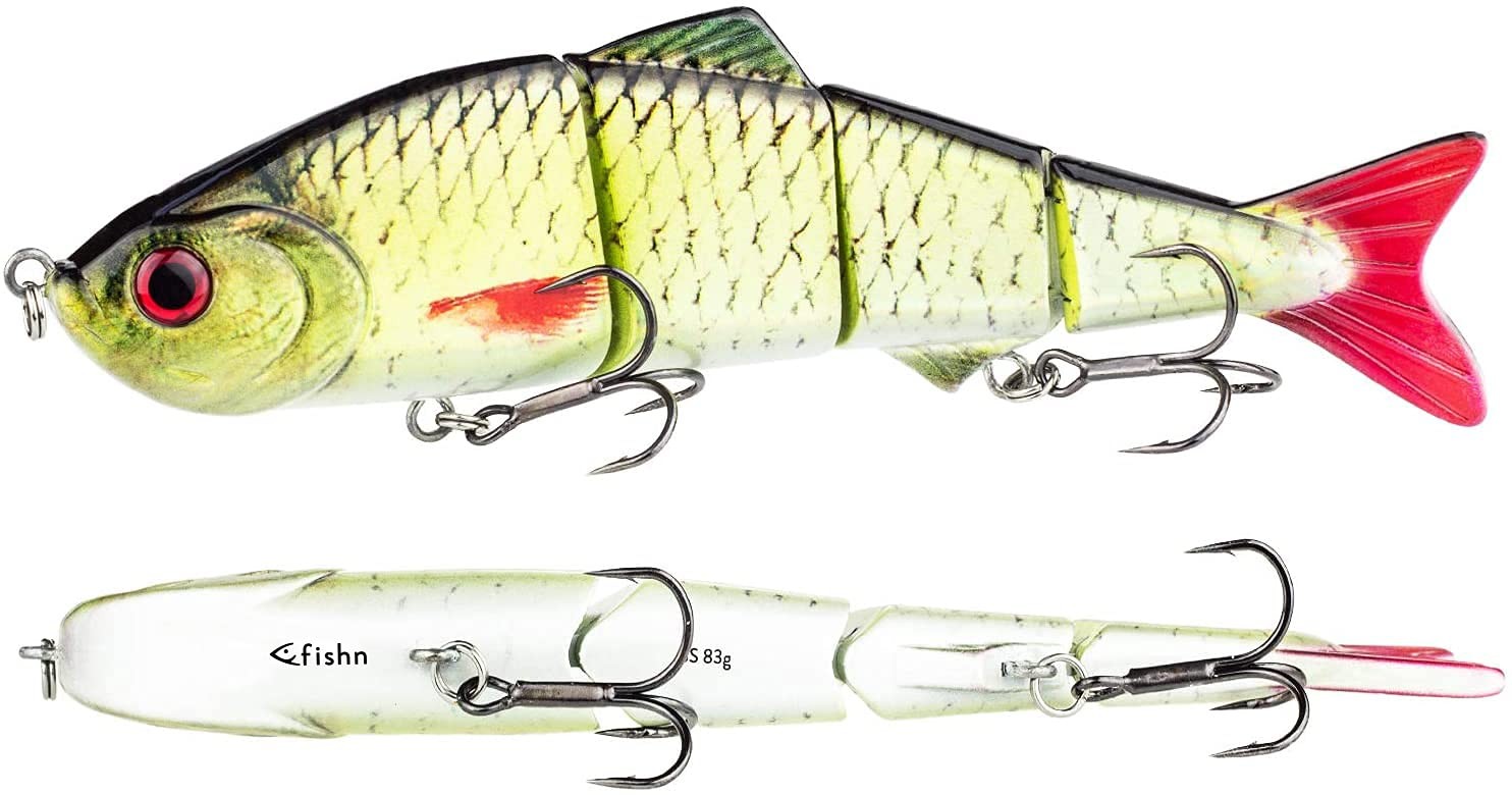 Appât brochet XXL à action de nage réaliste leurre souple 83g pour grands lacs