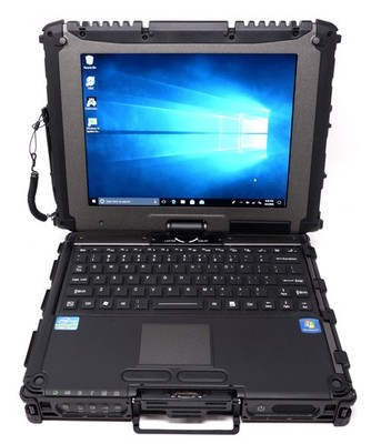GETAC V100 10.4'' MULTITOUCH RUGGED NOTEBOOK, I5-3320M,500GB,4GB,WIN10P - READ!