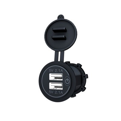 2 USB Car Fast Phone Socket Cigarette Lighter For Apple iPhone Samsung Phone