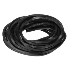 3.3 Yards 2mm Flat Leather Cord, Leather Lacing Strips for DIY Crafts Black