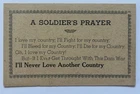 A Soldier’s Prayer Patriotic Postcard Vintage WWI WW2 Era Military Humor