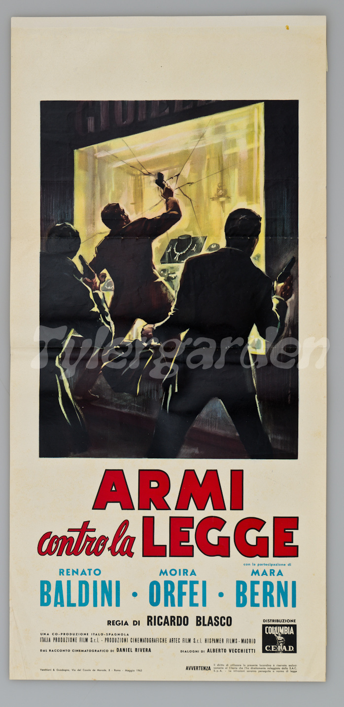 Locandina originale film Armi contro la legge (1961) - Regia di Ricardo Blasco