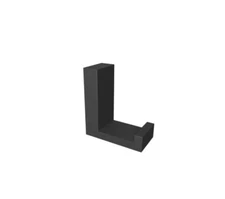 ICO Bath V5215 Volkano Fire Towel Hook in Matte Black Finish