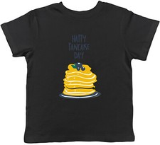 Happy Pancake Day Childrens Kids T-Shirt Boys Girls