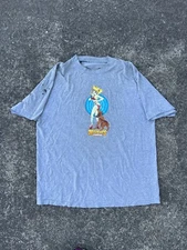 Vintage Hook-Ups Gray Dog Girl Anime Nastume T- Shirt