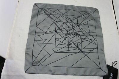 Hugo Boss Gray 13'' Pocket Square