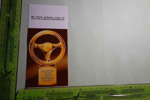 Alter Aufkleber Verkehr Automobil MITSUBISHI GALANT Goldenes Lenkrad