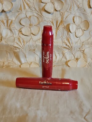 LOT OF 2-REVLON-KISS CUSHION-LIP TINT-260 CRIMSON FEELS-0.15oz EACH-NEW/SEALED!