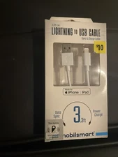 3.3ft Cable Apple Certified MFI Charging Sync Data Cord Charger For iPhone/iPad