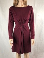Women's NWT $110 Michael Michael Kors Twist- Front Dress Merlot