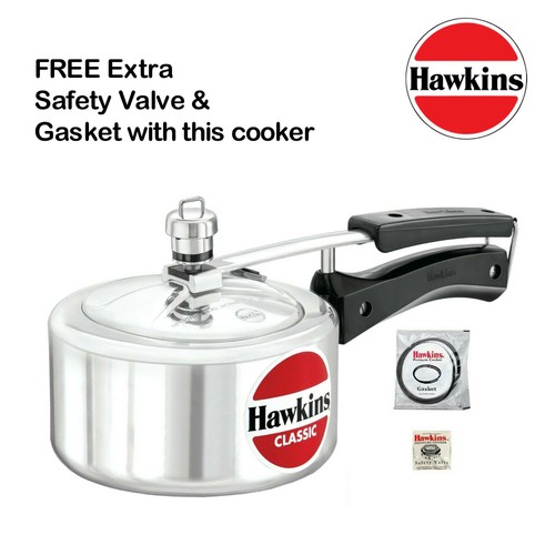 1.5 Litre Hawkins Classic Aluminium Pressure Cooker Stovetop Pressure