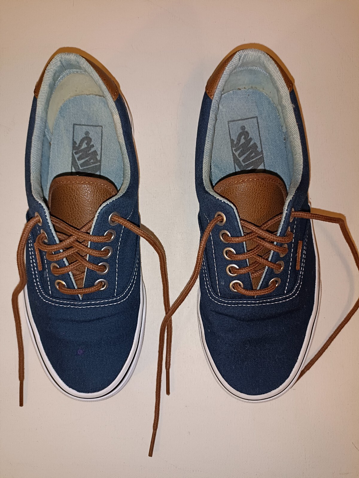 Vans Era 59 C&L Blue Acid Denim Canvas Shoes US Men Women with a