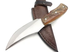 RARE CUSTOM HANDMADE HUNTING  SURVIVAL BOOT CAMPING  KNIFE RAM HORN GRIP COVER