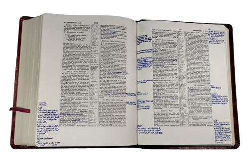 Bible Nelson 475BG NKJV Wide Margin Reference 1994 Genuine Bonded Leather (Red) - Picture 10 of 21