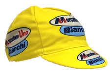 Mercatone Uno Bianchi Vintage Team Cycling Cap - Made in Italy by Apis