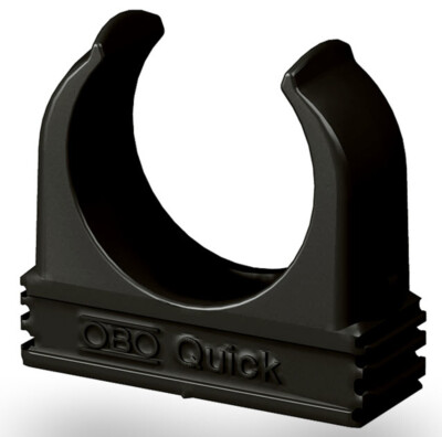 OBO Bettermann Quick-Schelle 2955 M32, tiefschwarz; RAL 9005, 50 Stück