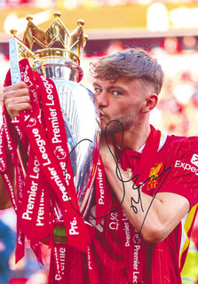 Conor Bradley Liverpool Kissing Premier League Hand Signed A3 Photo & COA (2)
