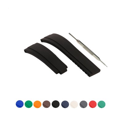 21mm Silicone Watch Strap Band Fits For Rolx Yacht Master Oysterflex W/ Tool