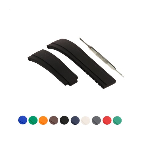 21mm Cinturino Orologio in Silicone Band si inserisce per rolx YACHT MASTER  oysterflex Con Strumento | eBay