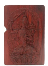 Natural Rosewood Wenshu Manjushri Lighter Box For Zippo Insert Kit(Case Only)