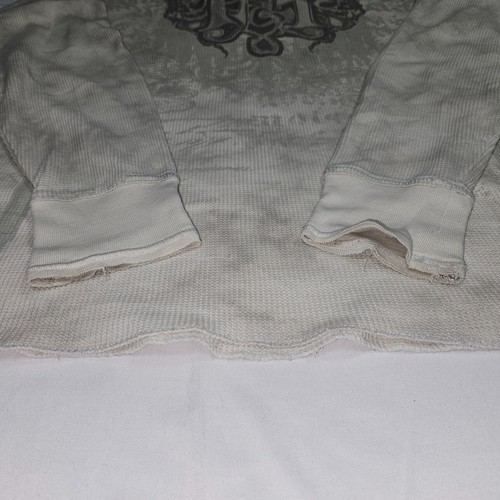 Carbon Black Skull Wings Mens Large Long Sleeve Thermal Affliction Style VTG Y2K - Picture 9 of 9